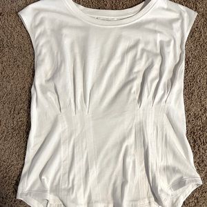 GOOD AMERICAN White Corseted Tee